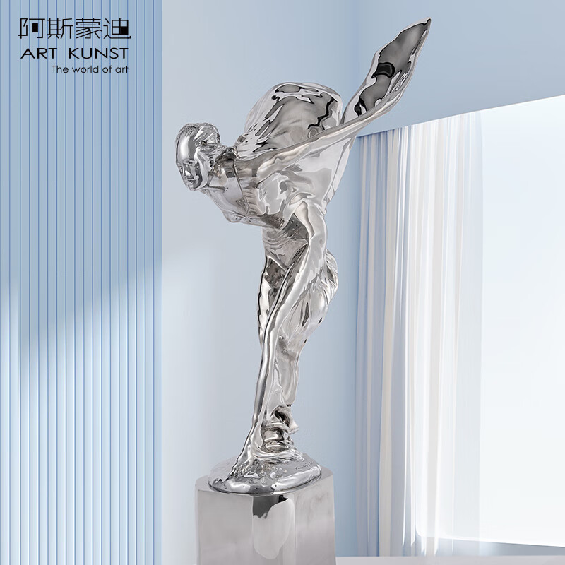 阿斯蒙迪欧式飞天女神抽象雕塑家居装饰摆件客厅玄关别墅样板间酒店