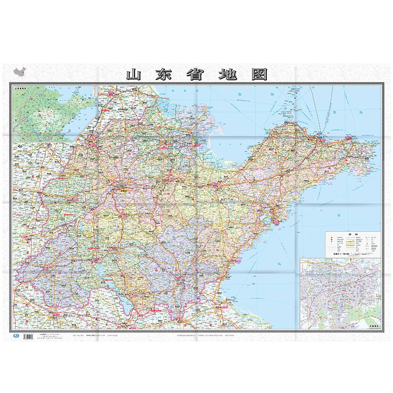 山东地图山东省地图贴图2021年新版济南市城区图市区图分省地图地形图