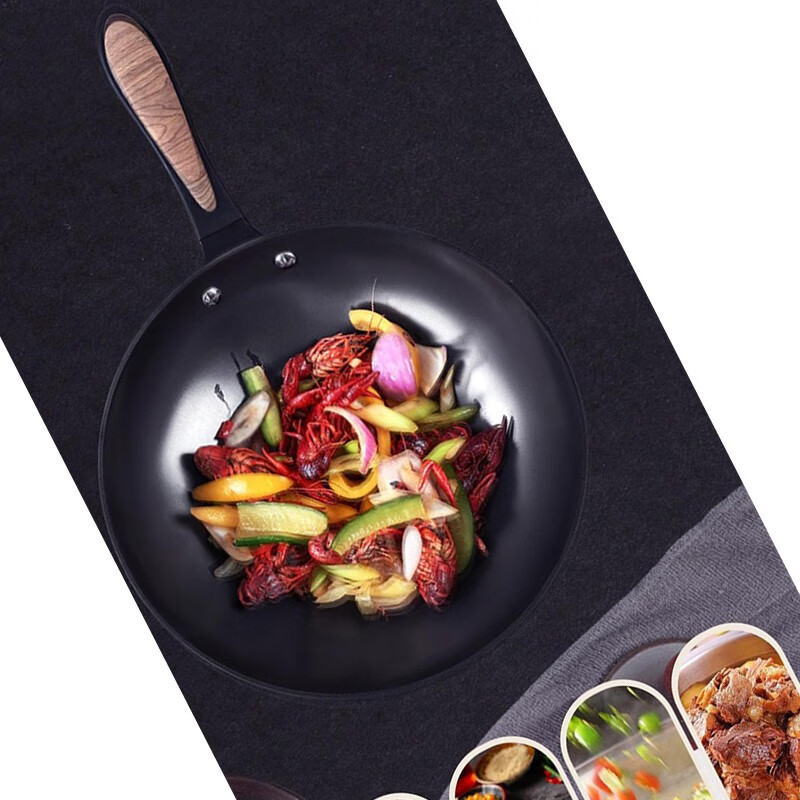 PJ老板电器铁锅炒锅炒菜锅锅把手手柄配件原装锅柄铸铁大勺马勺 马勺黑色