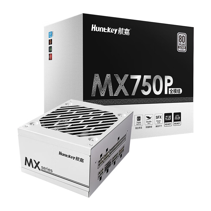 ���Σ�Huntkey��MX750P SFX��Դ �650W/750W�׽�ȫģ���Դ С�����Դ ATX3.0/Pcie5.0/ѹ����/��ATXת�Ӱ� MX750P��ɫ-750W�׽�