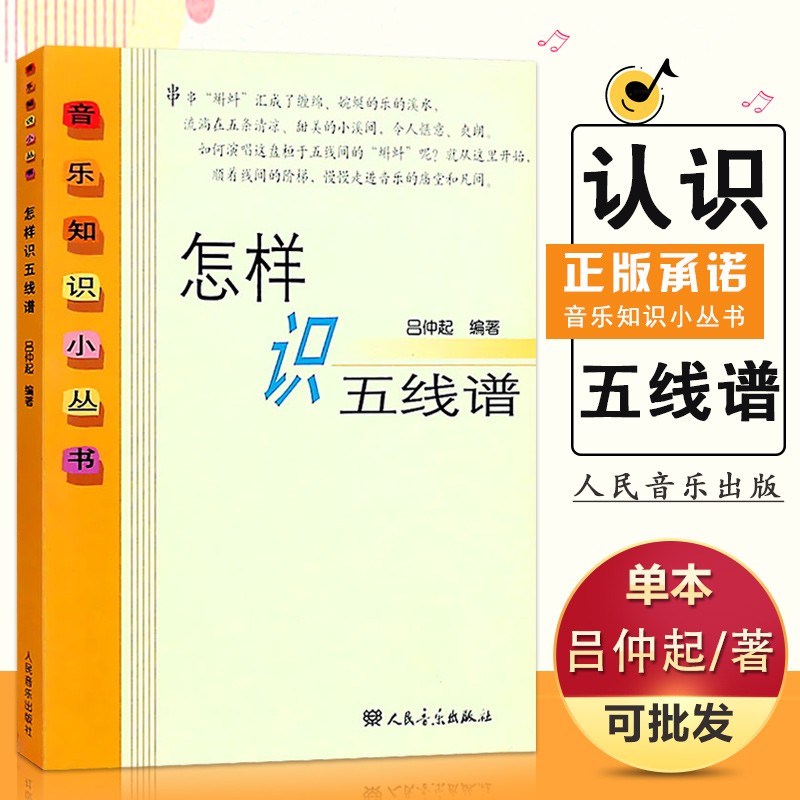 【现货速发】怎样识五线谱音乐知识小丛书初学入门五线谱教程基础乐理书籍识谱练习曲集从零起步学五线谱