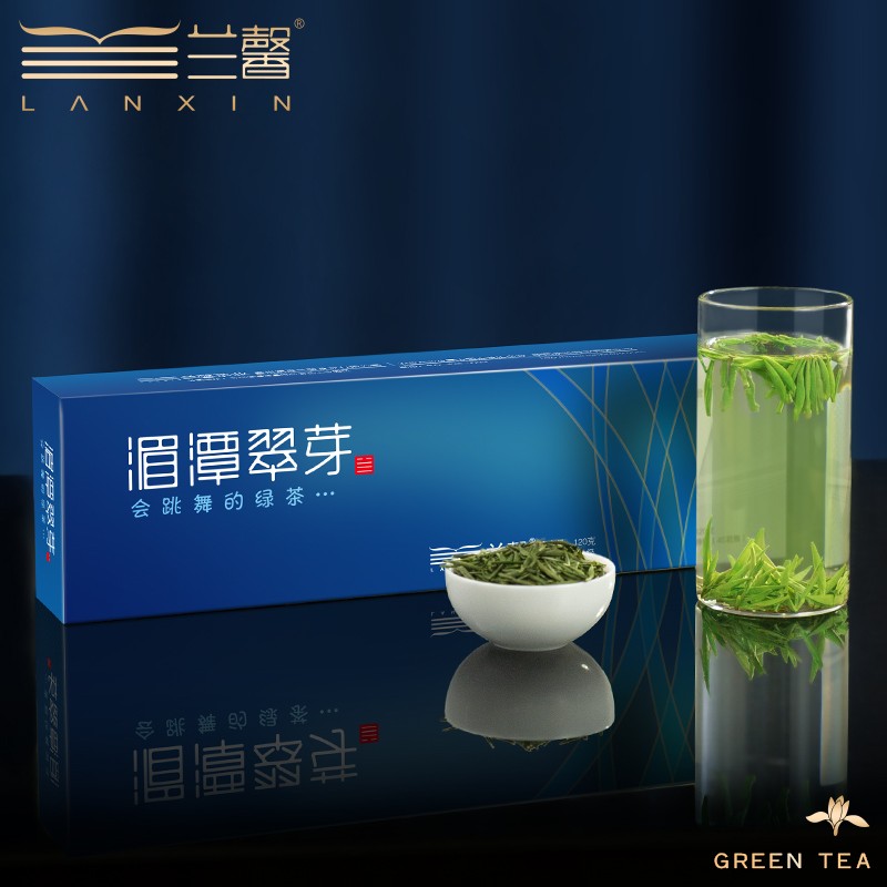 兰馨 茶叶 绿茶 特级湄潭翠芽120g盒装明前2022新茶