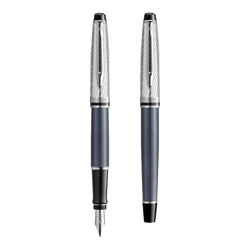 威迪文（WATERMAN）鋼筆 簽字筆 辦公送禮生日禮物 EXPERT豪華石英灰墨水筆+六角禮盒