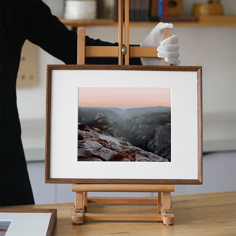 装裱作品风景画国画 黑胡桃  卡纸(备注开孔尺寸) 27寸(内50*70cm)