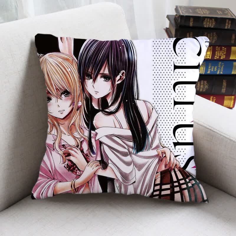 羽凡鸟柑橘味香气抱枕citrus漫画周边款抱枕靠垫定制来图定做 2 35*35