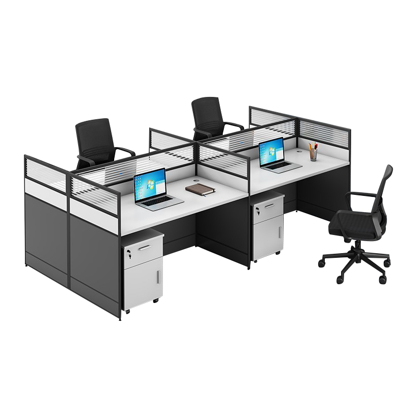 盛潇办公家具办公桌组合职员屏风办公桌工作位简约现代员工电脑桌4/6/8人屏风卡位 单人位(不含柜椅)