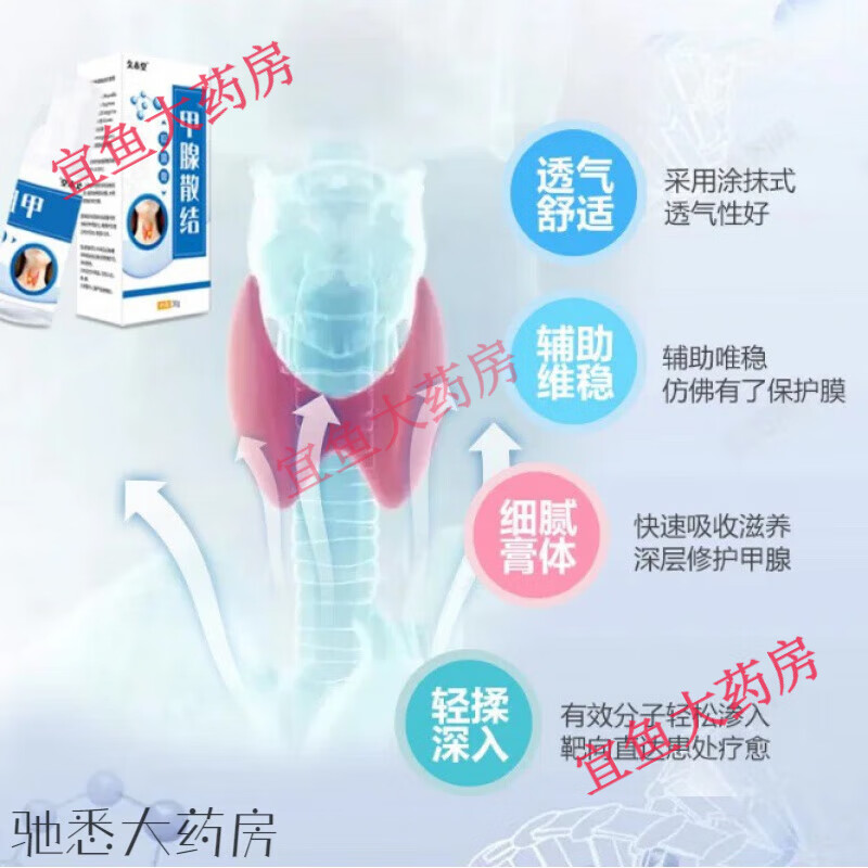 甲状腺结节药仁和甲状腺结节冷敷凝胶颈部脖子甲状腺结节药甲状腺结节冷敷凝胶 3盒周期装