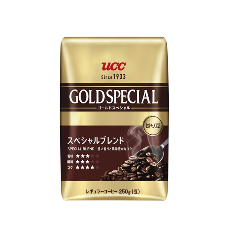 悠詩(shī)詩(shī)（UCC）日本進(jìn)口UCCgoldspecial風(fēng)味咖啡豆 咖啡粉 [咖啡豆]原味250g