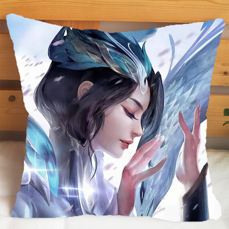 抱枕 诸葛亮李白妲己周边靠垫卧室沙发办公室靠枕可拆洗 王者荣耀-1