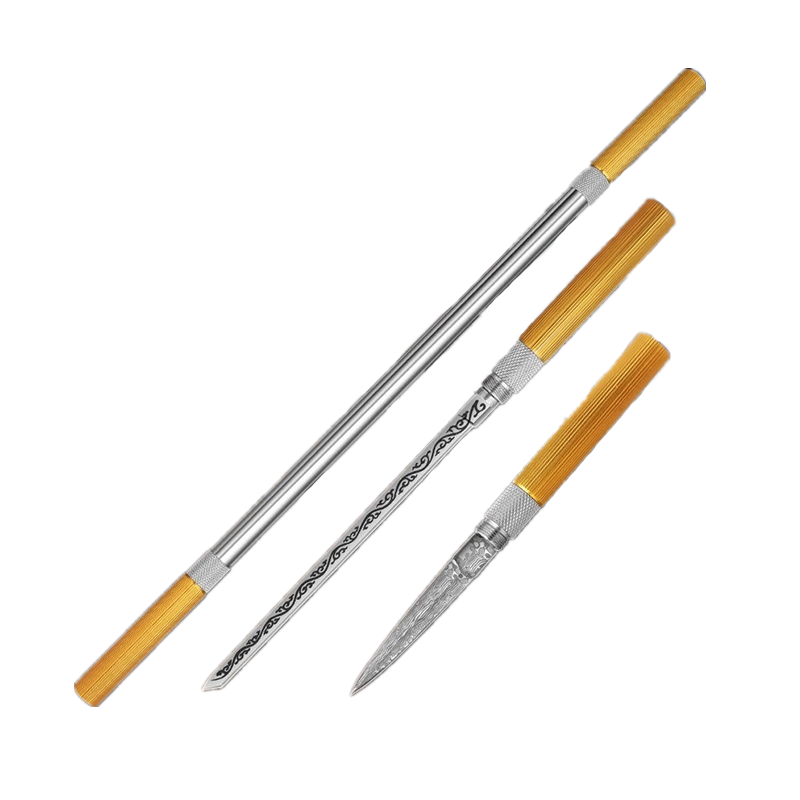 創(chuàng  )木工房黑神話(huà)悟空金箍棒小刀家用水果刀削皮刀戶(hù)外小直刀防身刀多用能刀 新款金箍棒雙頭刀