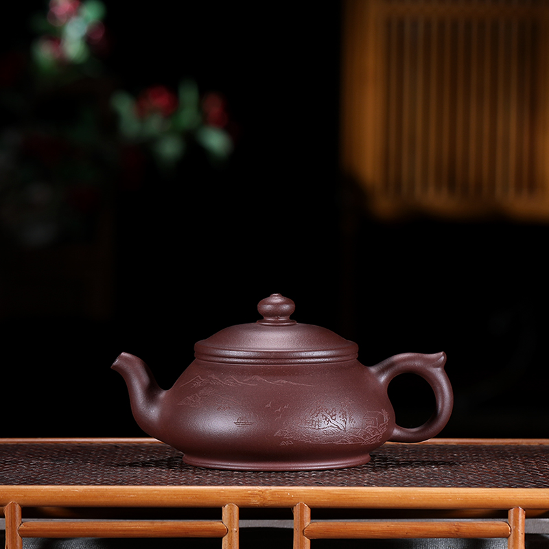 陶舍轩宜兴紫砂壶【高级工艺美术师 】孙明霞【潘壶】原矿紫泥 约360