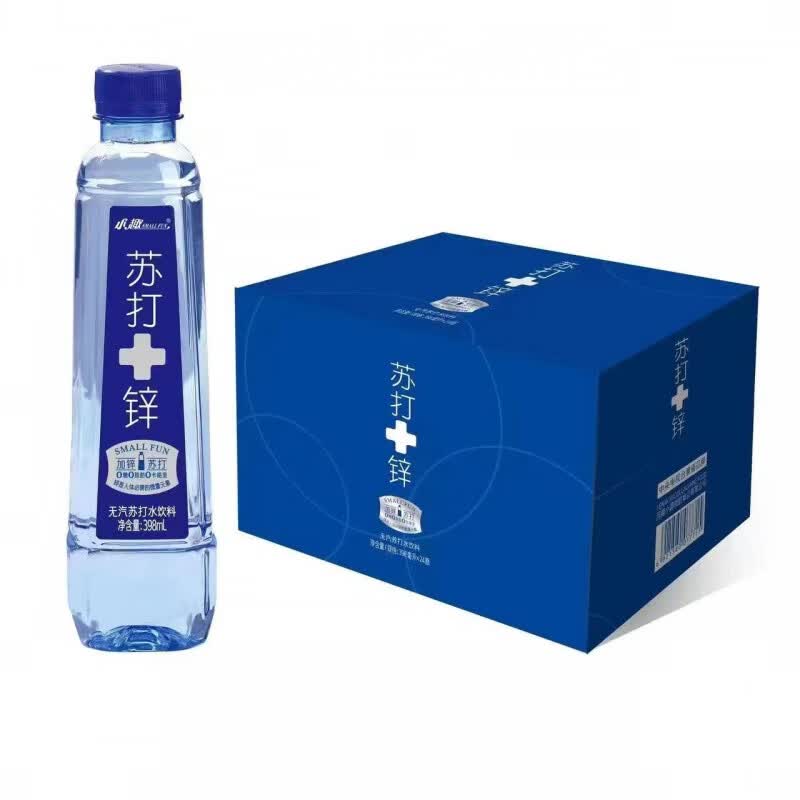 食怀小趣苏打水加钙加vc加锌398m*12/24瓶高颜值饮料 小趣苏打水 锌