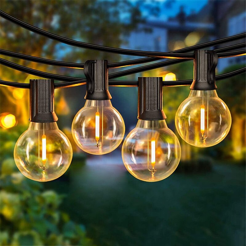 驭阳太阳能庭院灯球泡灯串户外防水装饰挂灯婚庆节日串灯led闪灯小