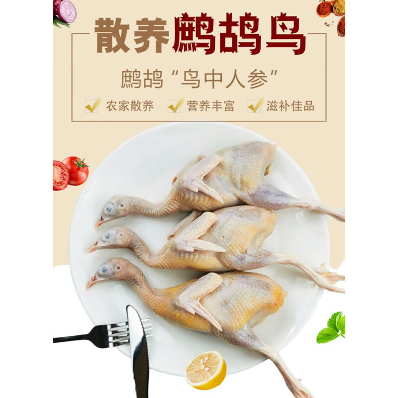 伯贤 鹧鸪鸟 新鲜现杀飞龙肉 农家老鹧鸪肉生鲜鸟肉300g
