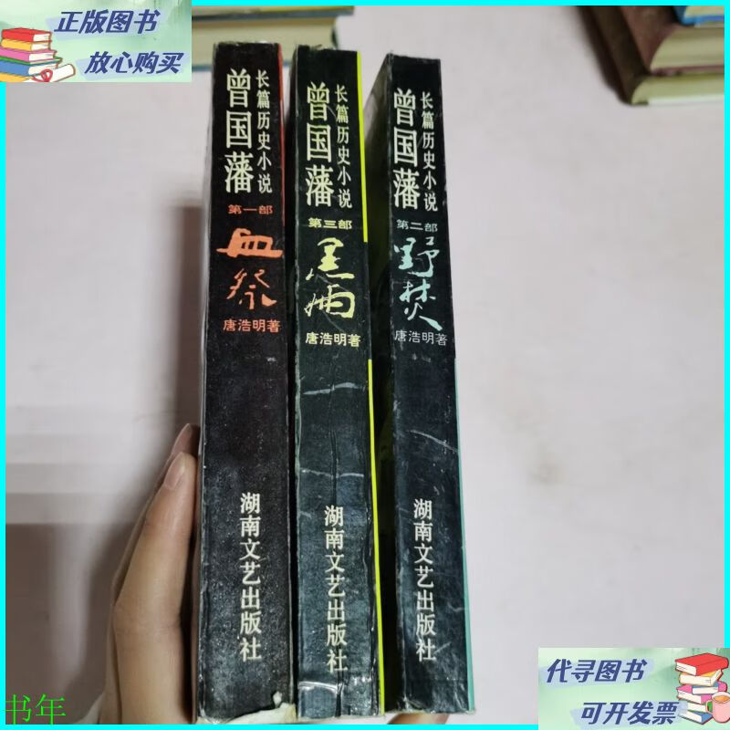 曾国藩 三部曲 血祭 野焚 黑雨 湖南文艺出版社二手书