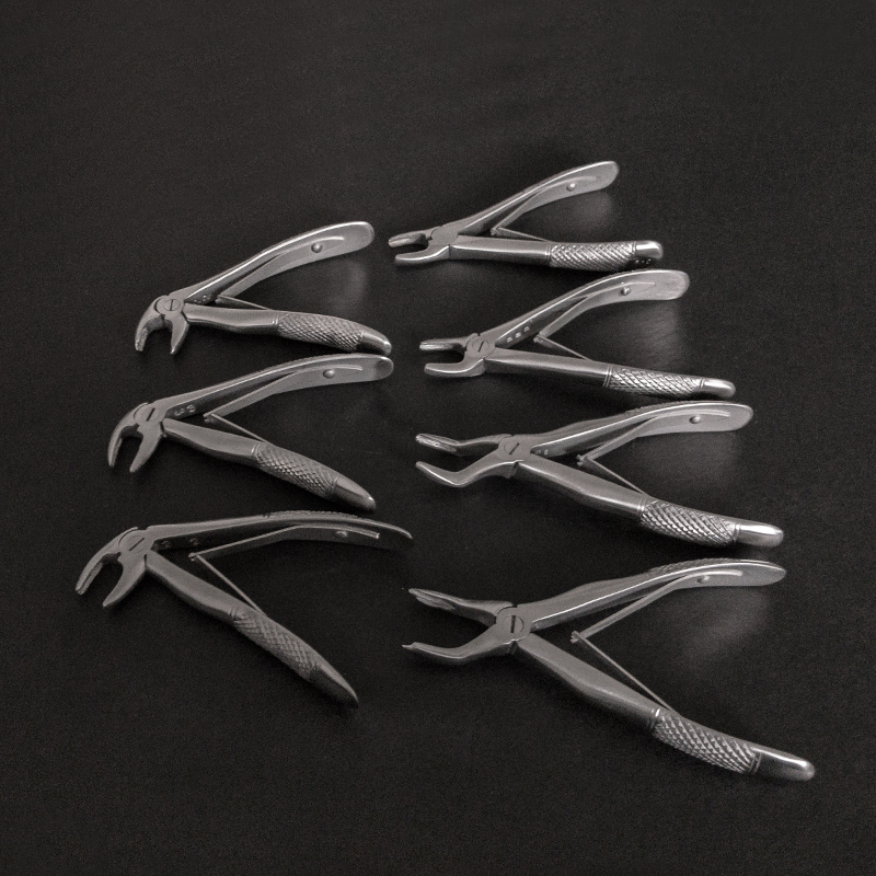 儿童拔牙钳不锈钢上下颌智齿拔猫狗宠物拔牙钳 牙钳7件套