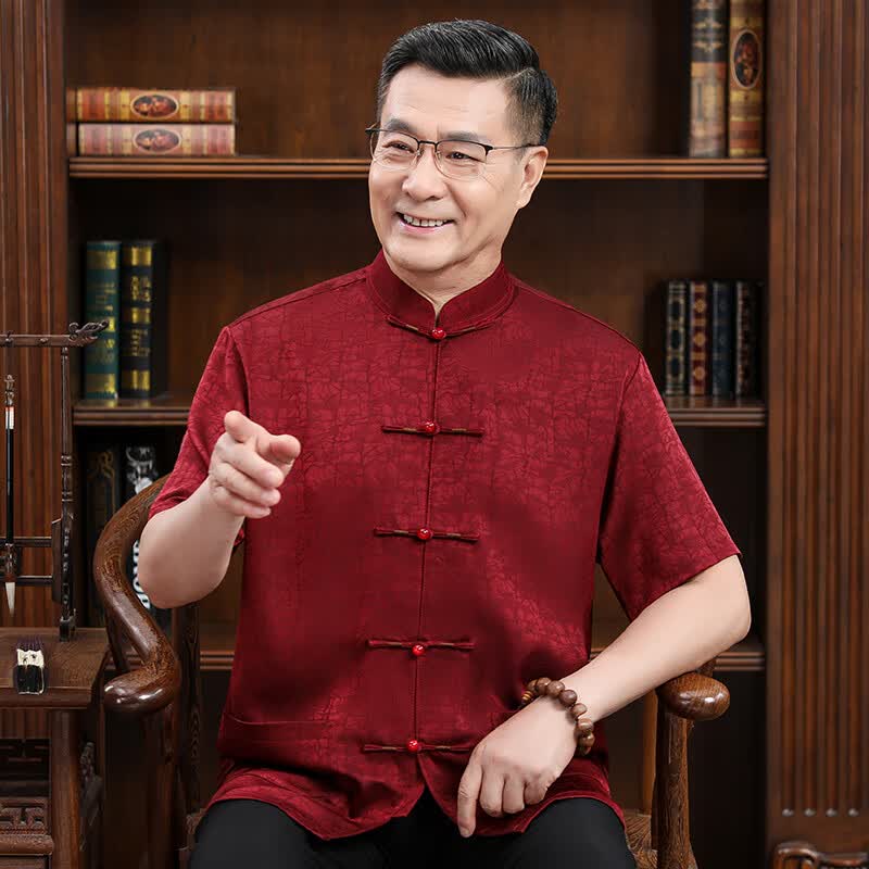 卡悠莱80大寿老人生日唐装过寿男60大寿唐装男爷爷生日祝寿喜庆衣服