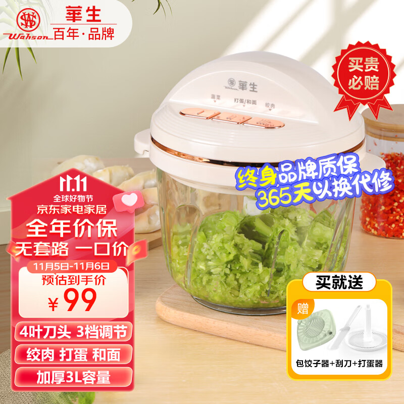 华生（Wahson）绞肉机家用 绞馅机 碎肉机 电动多功能料理搅拌机打肉机饺子肉馅蒜蓉机 搅肉机高性价比高么？