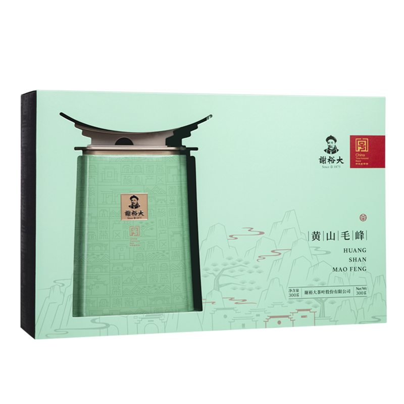 謝裕大茶葉2025新茶上市雨前綠茶一級(jí)黃山毛峰名師600禮盒300g送禮