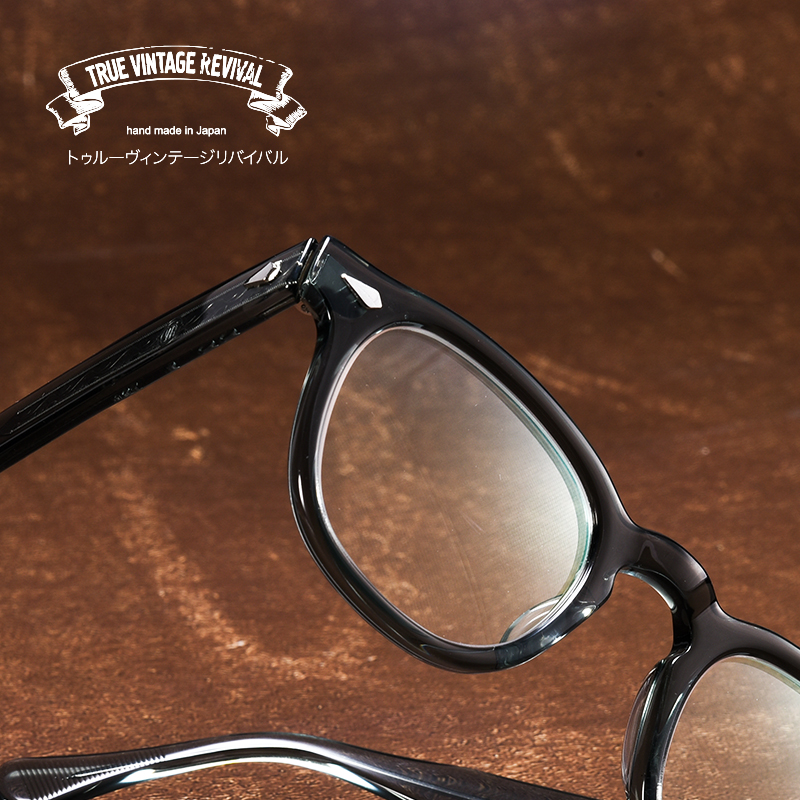 TVR504【经典方框】日本手工眼镜框 进口眼镜近视 高端眼镜框架 Green Crystal 绿色透明 48-24mm