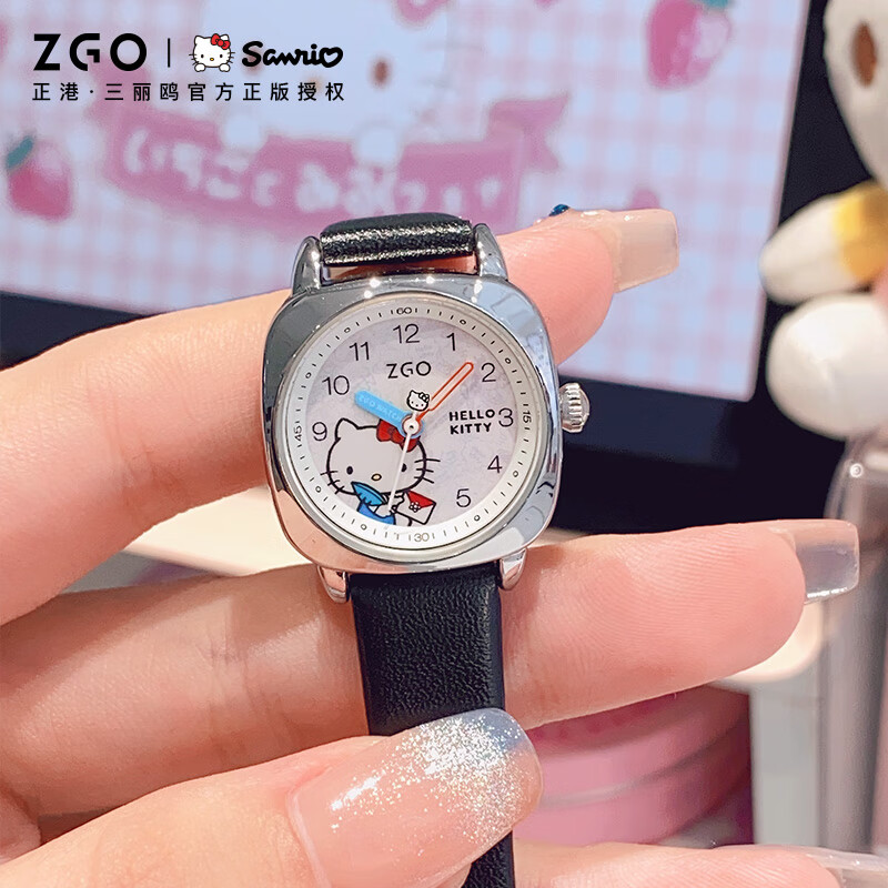Hello Kitty手表女学生凯蒂猫防水小众复古风少女初中高中生手表女2157
