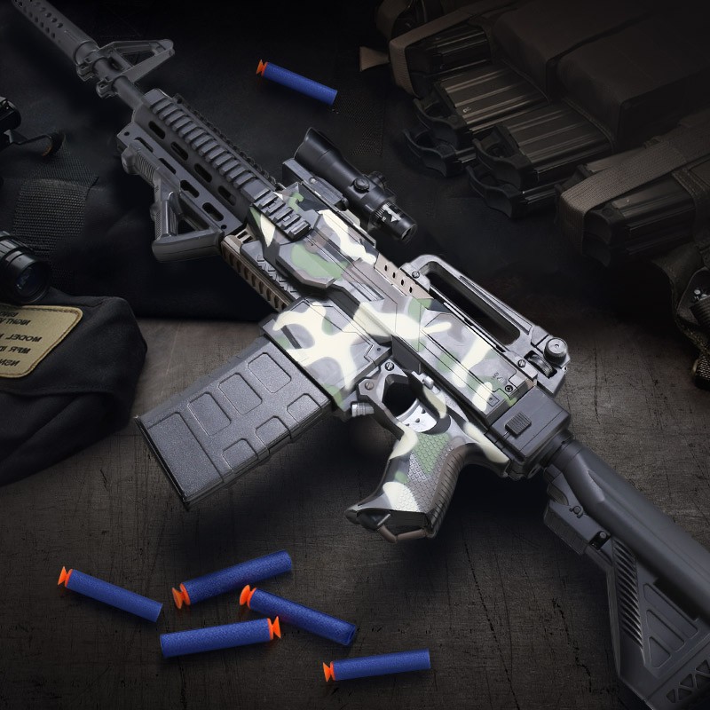 LOPOM软弹枪价格走势&评测:AK47和M416连发拼装玩具手枪
