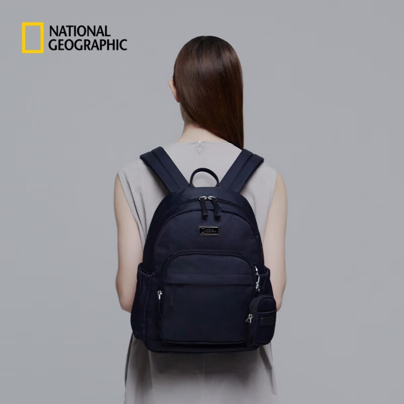 国家地理（National Geographic）背包户外休闲通勤舒适便携收纳双肩包电脑包 黑色BLACK One Size