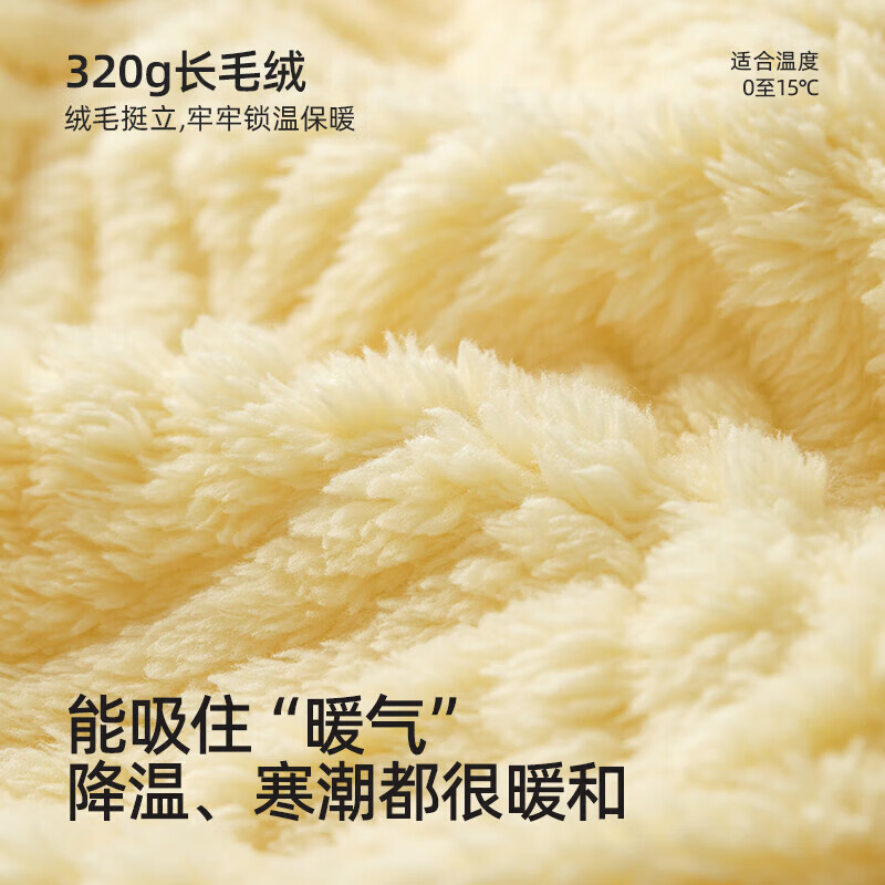 幸棉(LUCKMEEY)情侣秋冬家居服菱格麻花绒珊瑚绒男女款长毛绒情侣套装套头可外穿 香芋紫(女款) L (女100-130斤/男100-130斤)