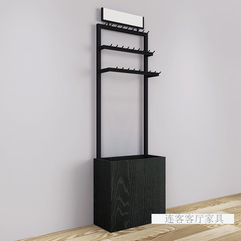 架子服装店皮具鞋店陈列架可拆装货架展示架铁置物架 500款皮带架黑色
