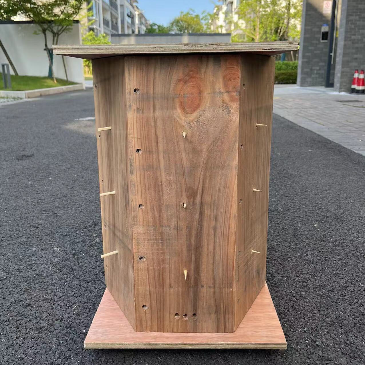六边形实木桶土养中蜂蜂桶养蜂桶诱蜂桶土蜂木桶养蜂工具圆桶蜂箱