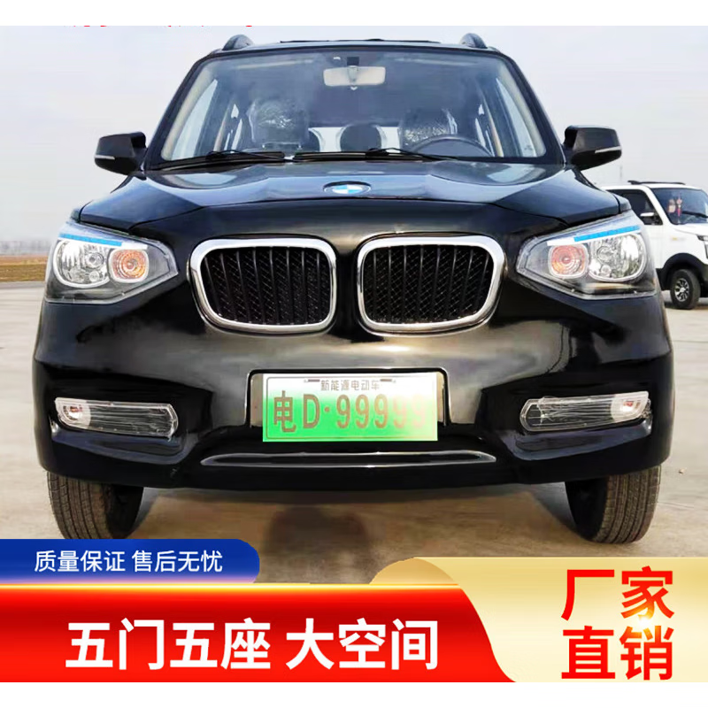 runtema新款铁壳电动四轮车成人新能源油电两用汽车女士代步接送孩子