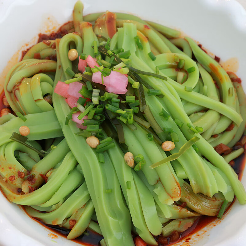 虎钢馋贵州青岩特色 蔬菜汁绿色米豆腐 凉粉500克2件