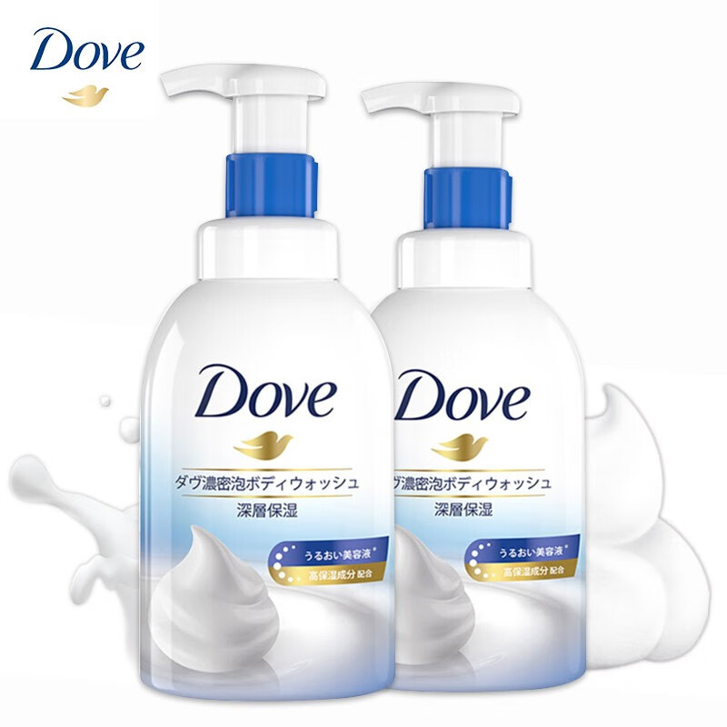 多芬(dove)泡泡沐浴露浓密泡沫400ml 樱花白桃营润(新老包装随机发货)