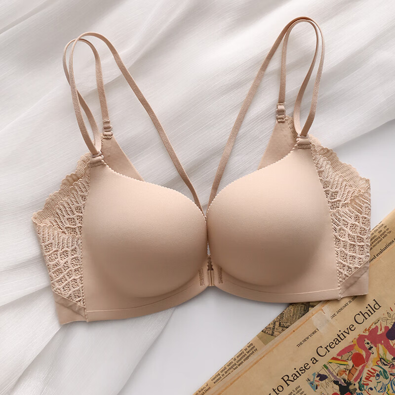 爱慕义乳爱慕内衣美背文胸套装无钢圈小胸聚拢平胸加厚显大胸罩 肤色