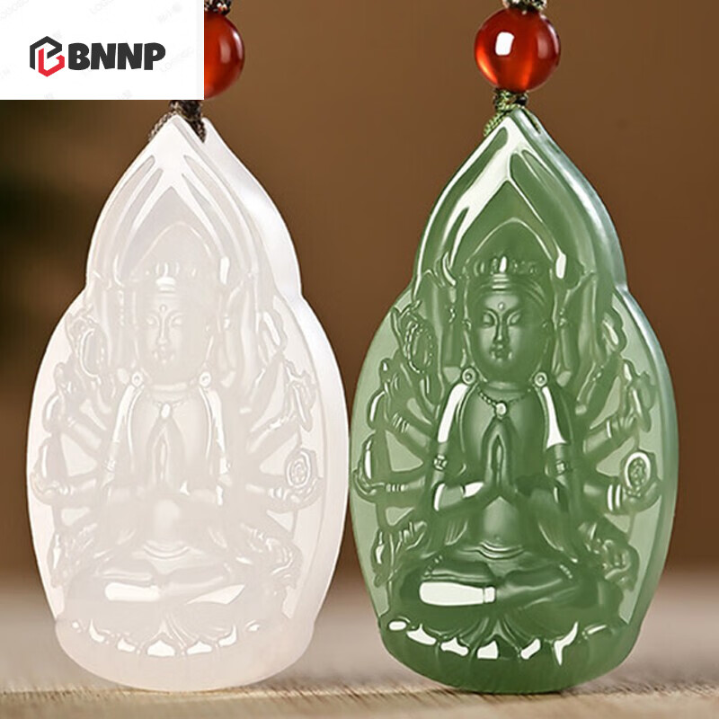 bnnp马艺涵和田玉守护神男吊坠羊脂玉肖本命佛玉坠玉挂件 千手观音-鼠