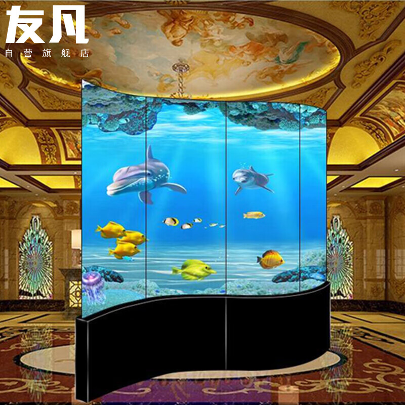 友凡（YOUFAN）OLED曲面拼接屏商用弧形拱形广告软模组显示屏柔性超薄自发光4K高清液晶屏电视墙展馆商场