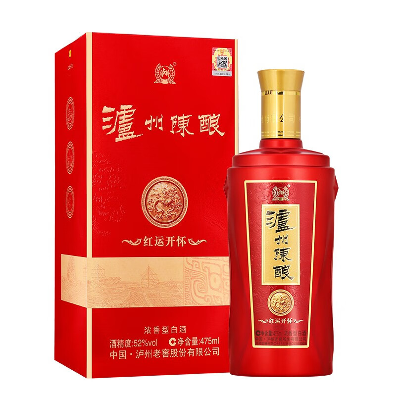 泸州老窖泸州陈酿 浓香型白酒52度475ml 送礼婚宴自饮高度 52度 475ml