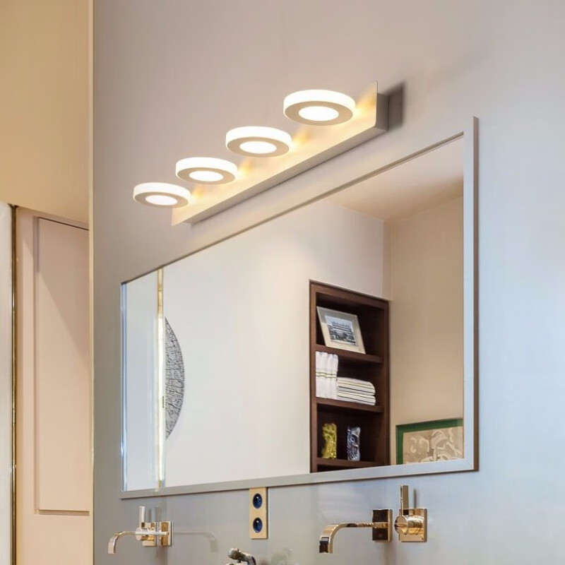 加长镜前灯洗手盘led浴室卫生间化妆灯镜子灯壁灯北欧简约镜灯 方形四