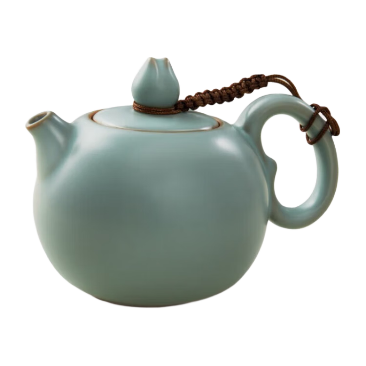 東道 汝窯茶壺 高檔陶瓷泡茶壺汝瓷功夫茶具單壺 西施壺 【2022款】祈福平安壺 180ml