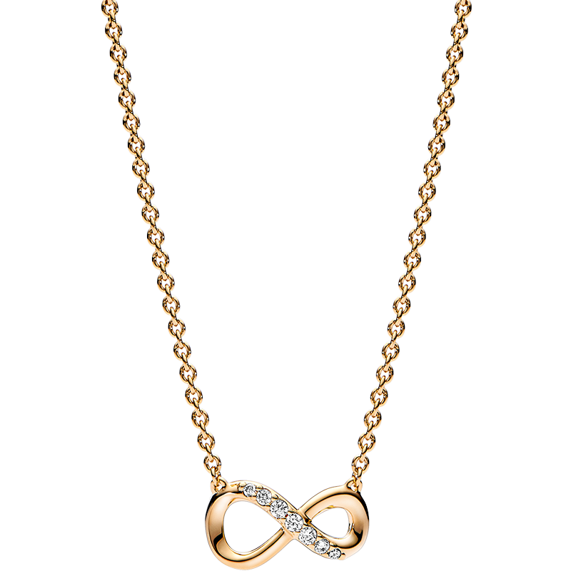 潘多拉（PANDORA）闪亮永恒符号锁骨链颈饰 简约生日礼物送女友 闪亮永恒符号锁骨链颈饰 50cm