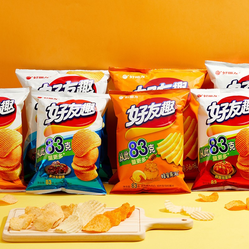 好丽友(orion) 好友趣薯片大波浪土豆膨化食品小零食办公室休闲儿童网