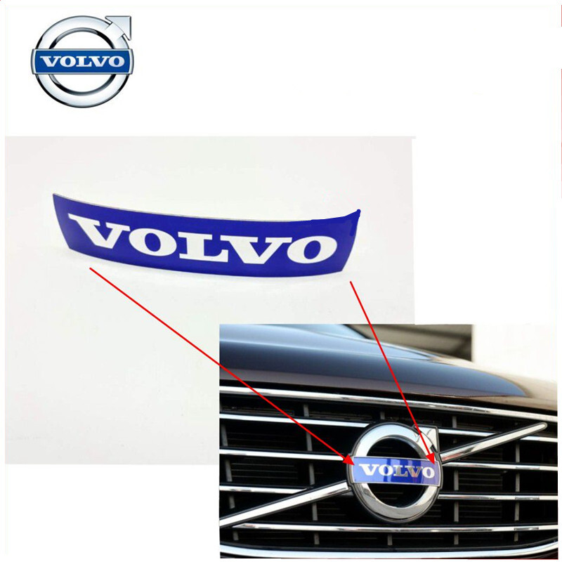 适用于沃尔沃s40c30s60s80xc60xc90v60v40中网标前车标蓝色volvo标志