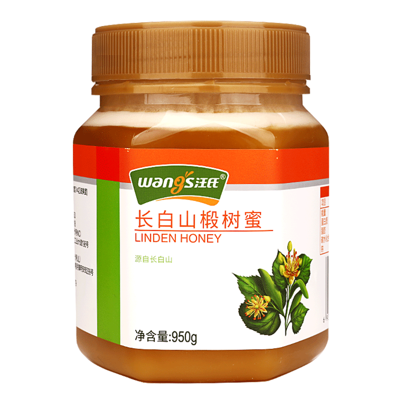 汪氏蜂蜜东北椴树蜜长白山雪蜜950g 0添加 结晶蜜早餐牛奶麦片伴侣