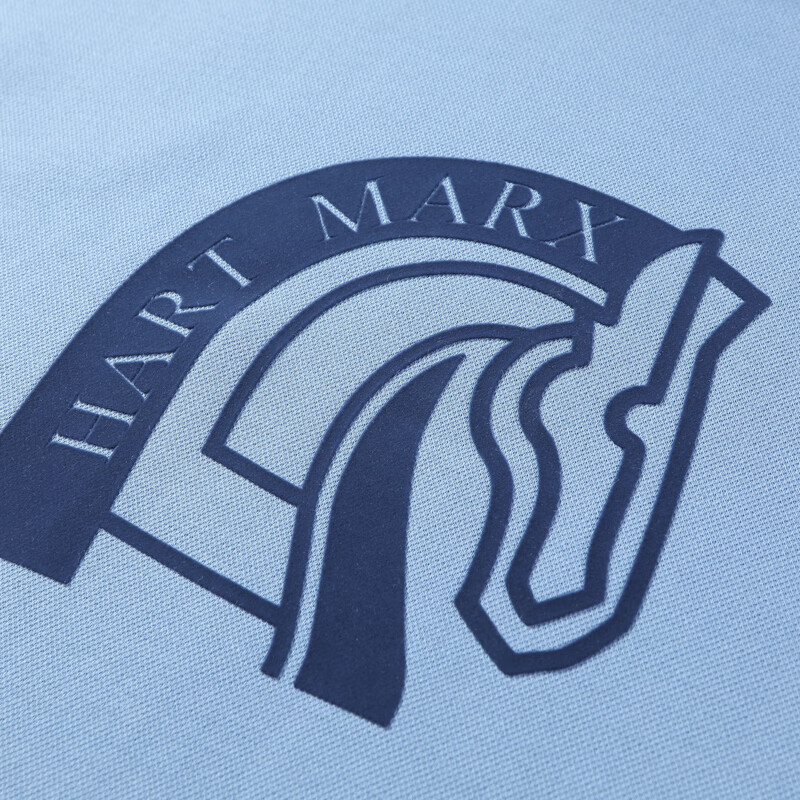 哈特马克斯珠地柔软弹力经典百搭男套头卫衣外套 冰川蓝 M (170)