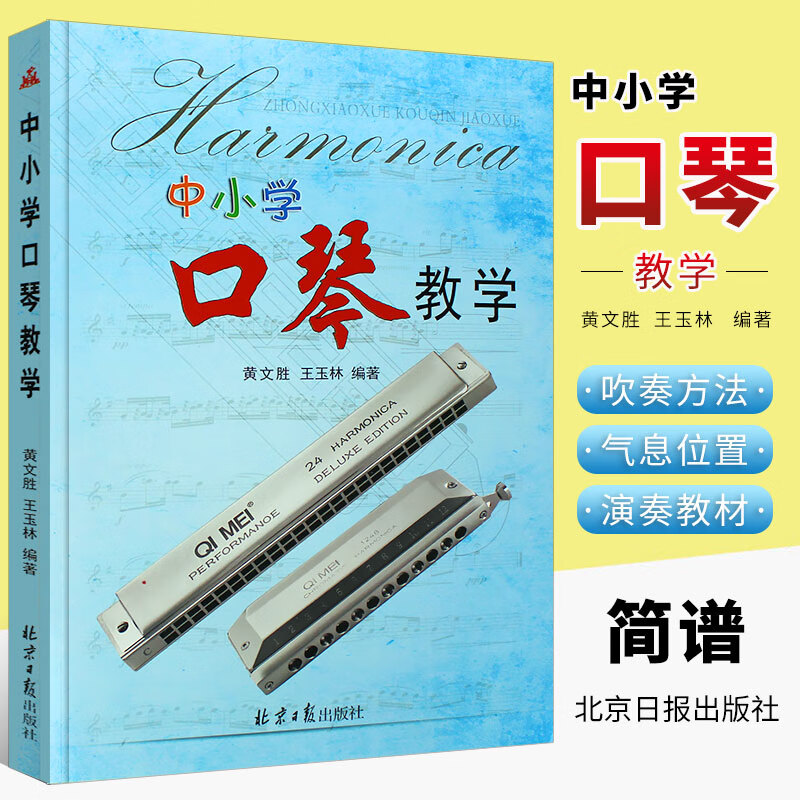 映棠正版中小学口琴教学书 半音阶12孔口琴入门基础教材教程书 北京