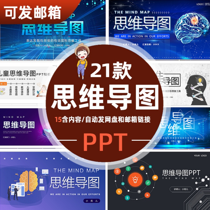 p154思维导图培训ppt模板介绍应用教学教育课件头脑风暴思考知识