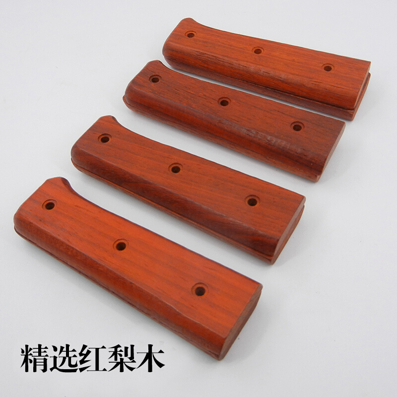 御舵刀把木 红梨木刀柄 手工刀木柄家用手柄替换2片铆钉夹刀把款2xyx