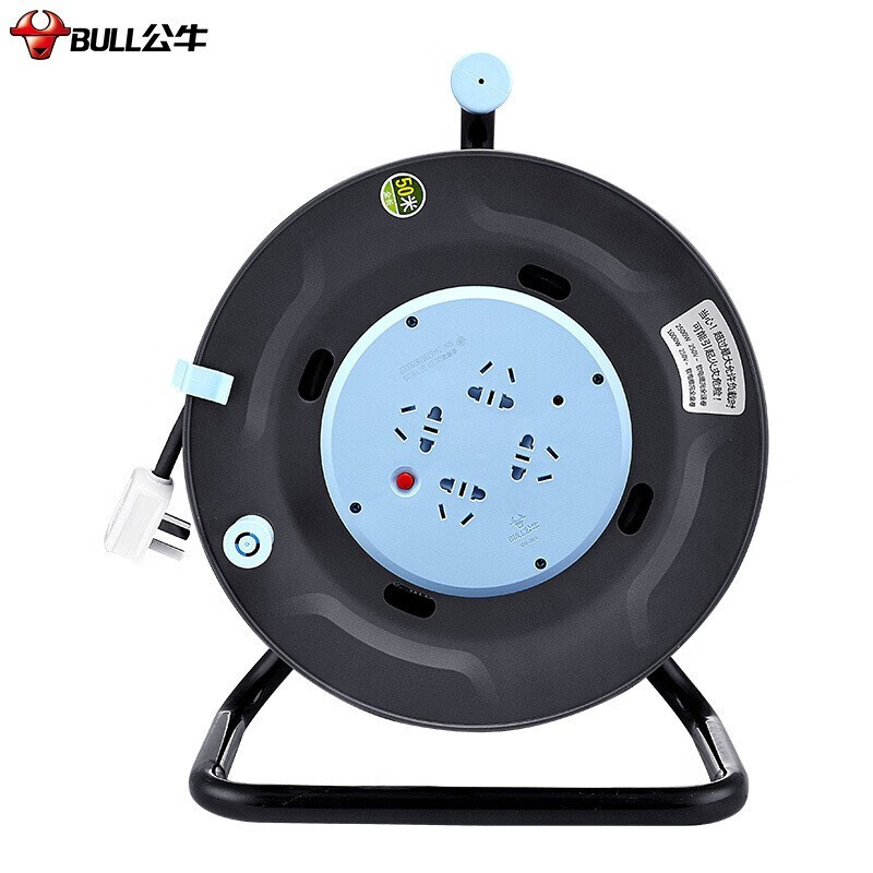 公牛(bull)线盘移动电缆电线卷线盘线轴工程地拖绕线盘自接线空线盘