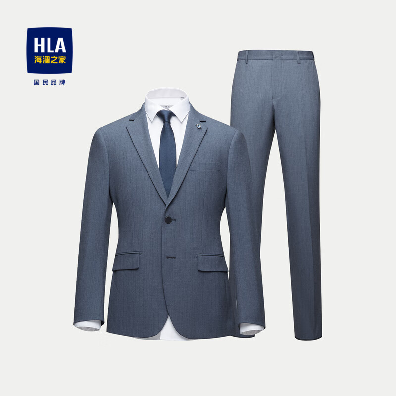HLA海澜之家西服套装男23春秋弹力松紧腰商务西装套装男