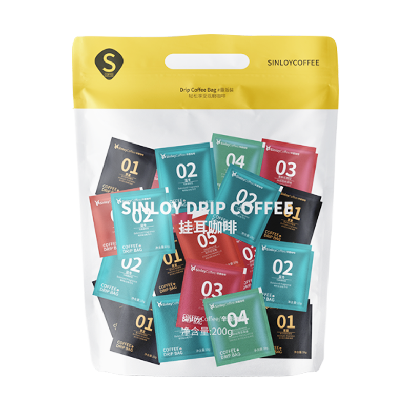 SinloyCoffee 辛鹿咖啡 sinloy/辛鹿 挂耳咖啡 美式黑咖啡 混合装新鲜烘焙20杯 200g